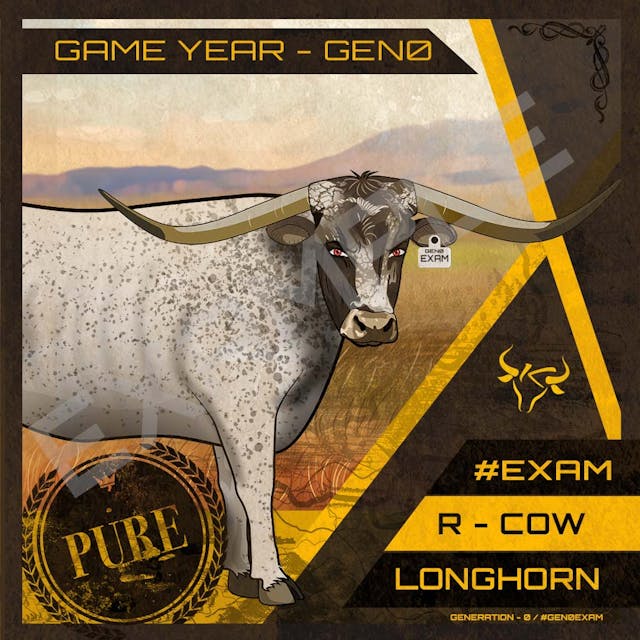 GEN1 Longhorn Cow Cattle Card